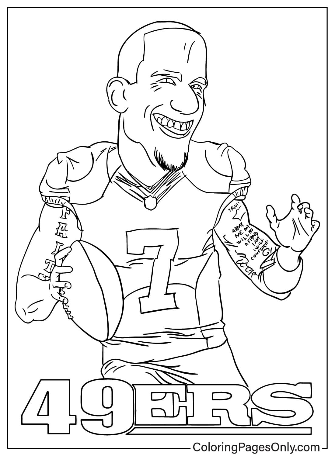 San Francisco 49ers Coloring Page from San Francisco 49ers