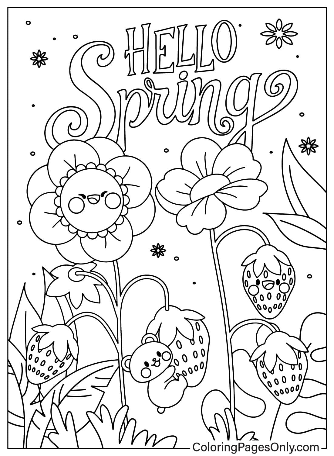 Livro para colorir primavera