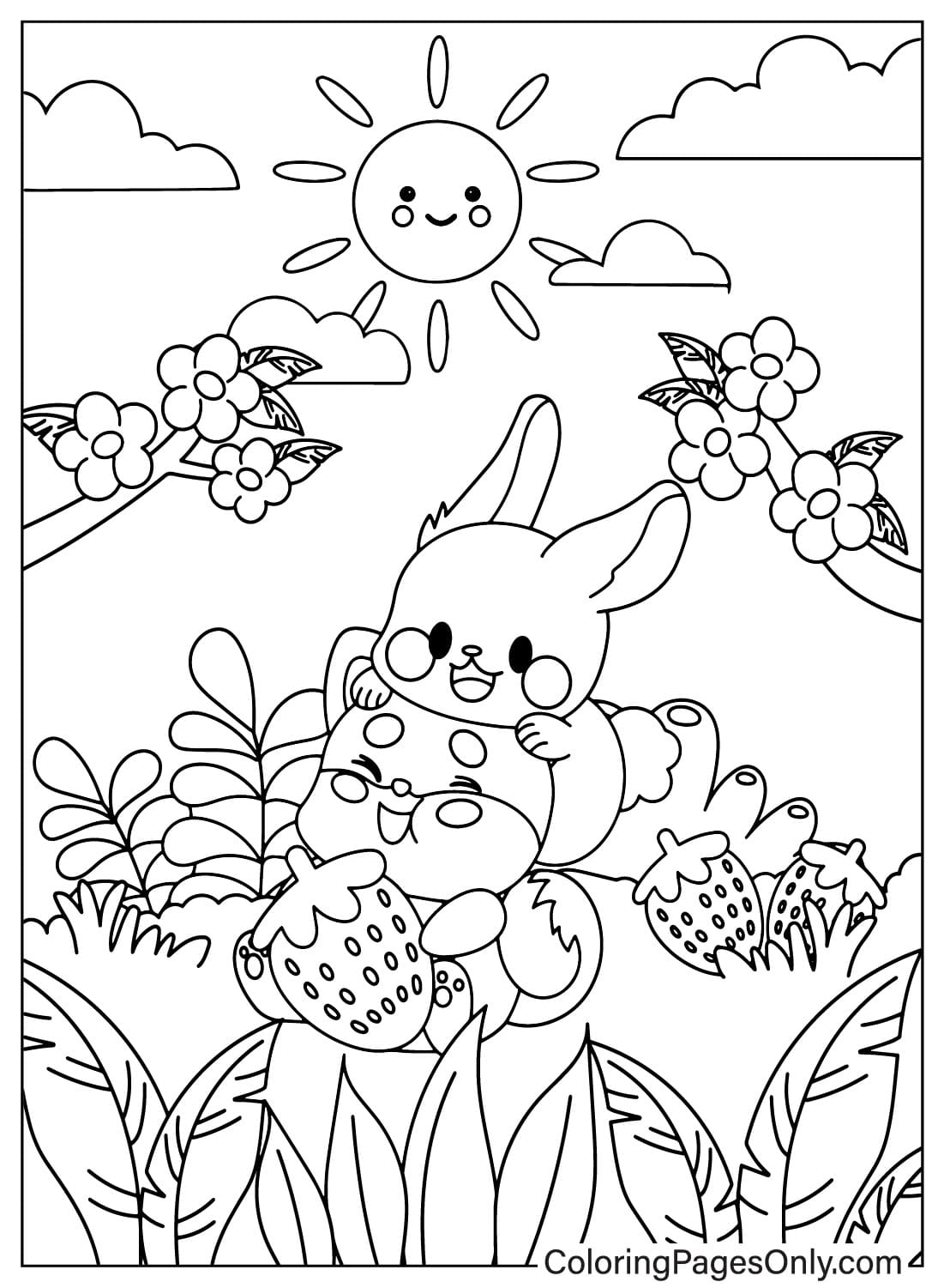 Spring Free Coloring Page from Spring