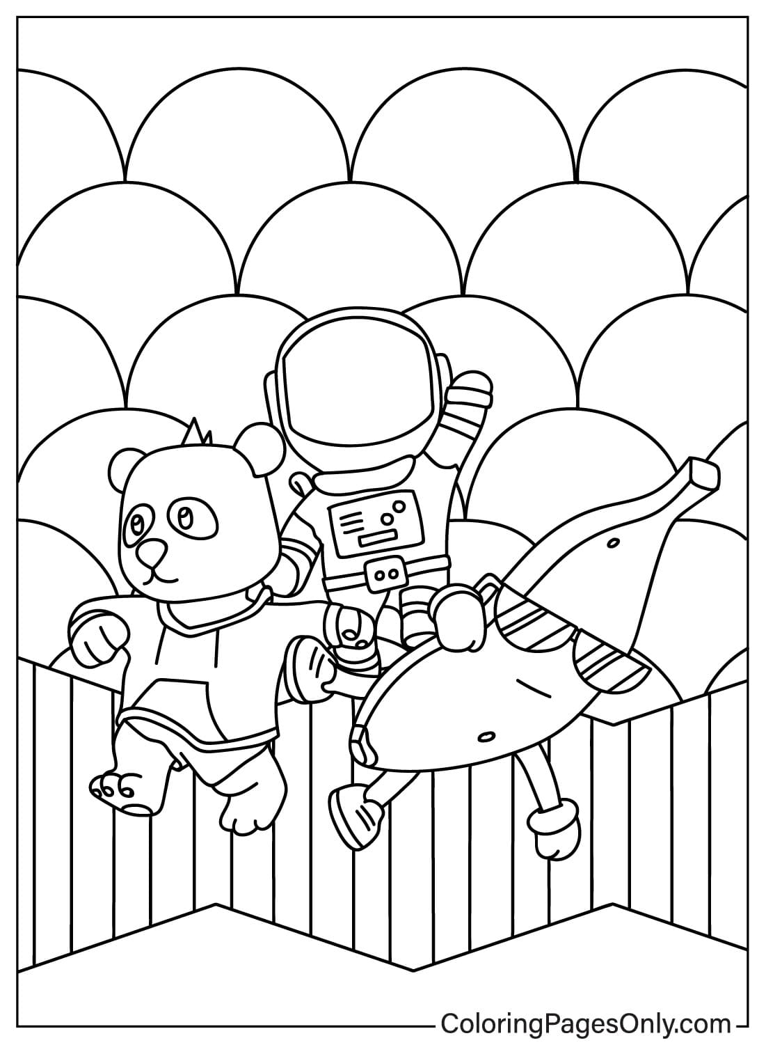 Stumble Guys Coloring Page Free from Stumble Guys