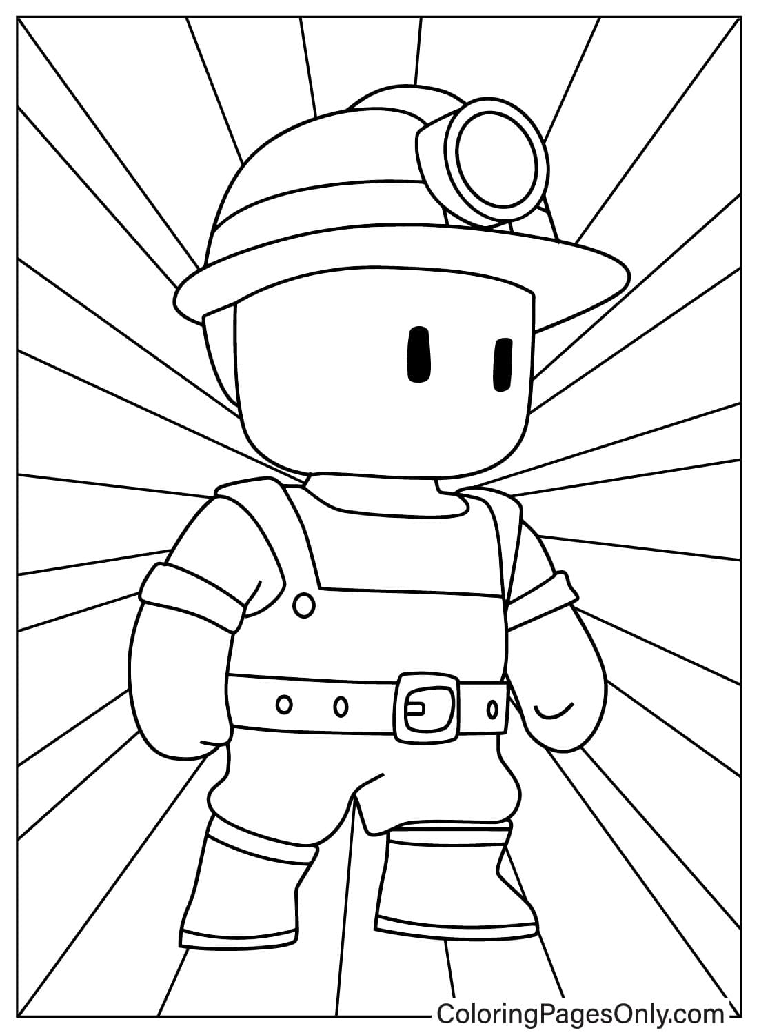 Stumble Guys Free Coloring Page from Stumble Guys