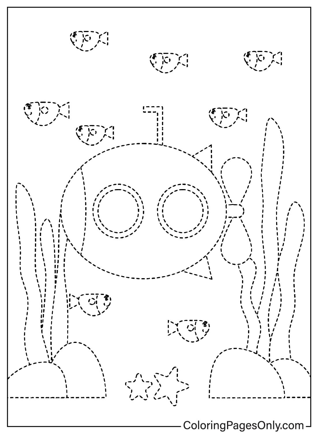 Tracing Coloring Page Book from Tracing