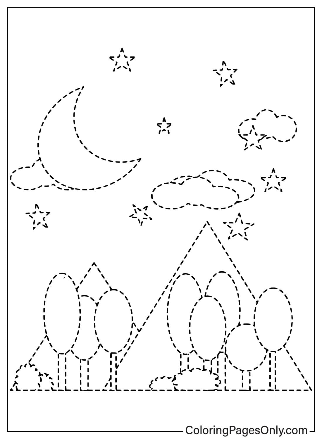 Tracing Coloring Page JPG from Tracing
