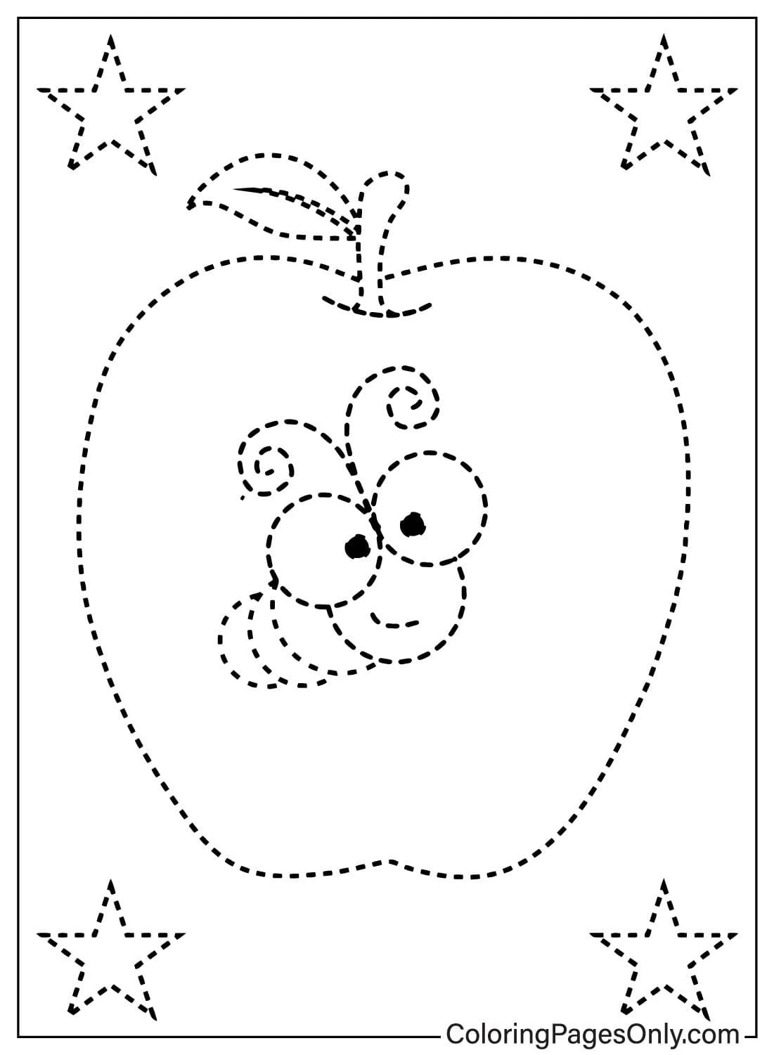Tracing Coloring Page to Printable from Tracing