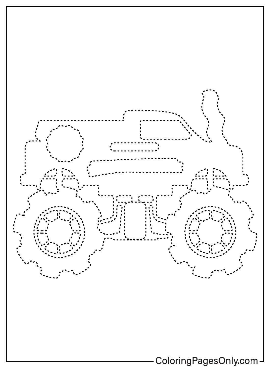 Tracing Coloring Sheet for Kids from Tracing
