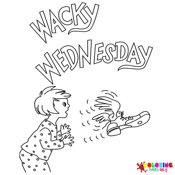 Ausmalbilder „Wacky Wednesday“.