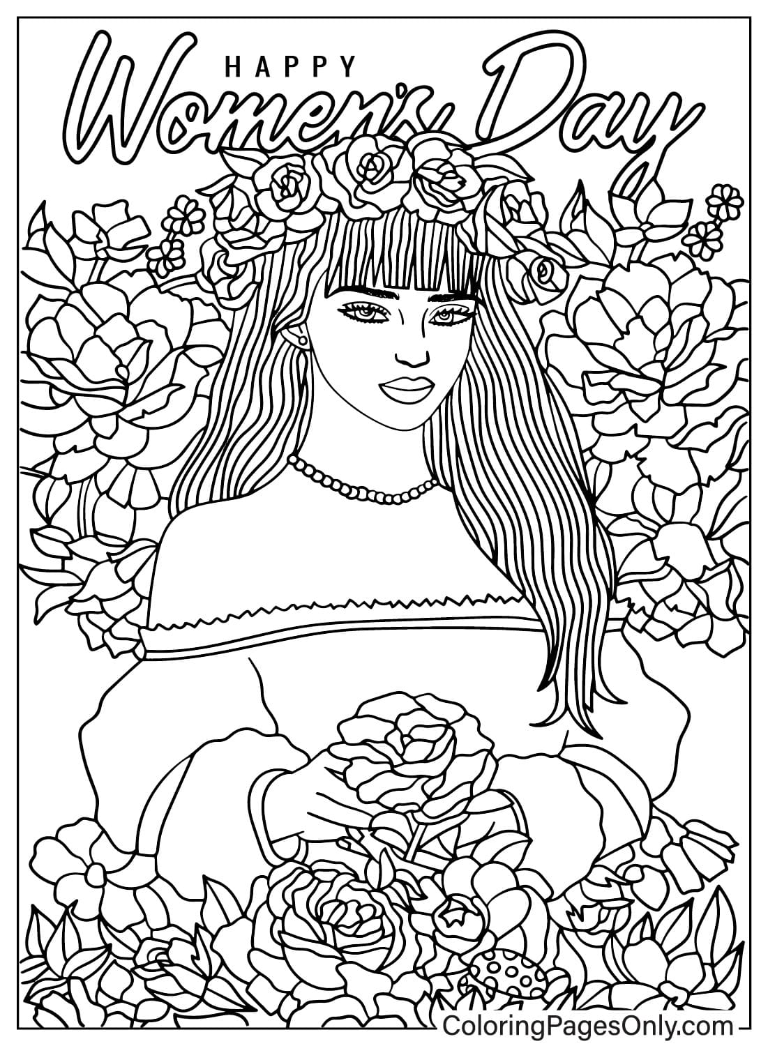 Womens Day Coloring Page Free Printable