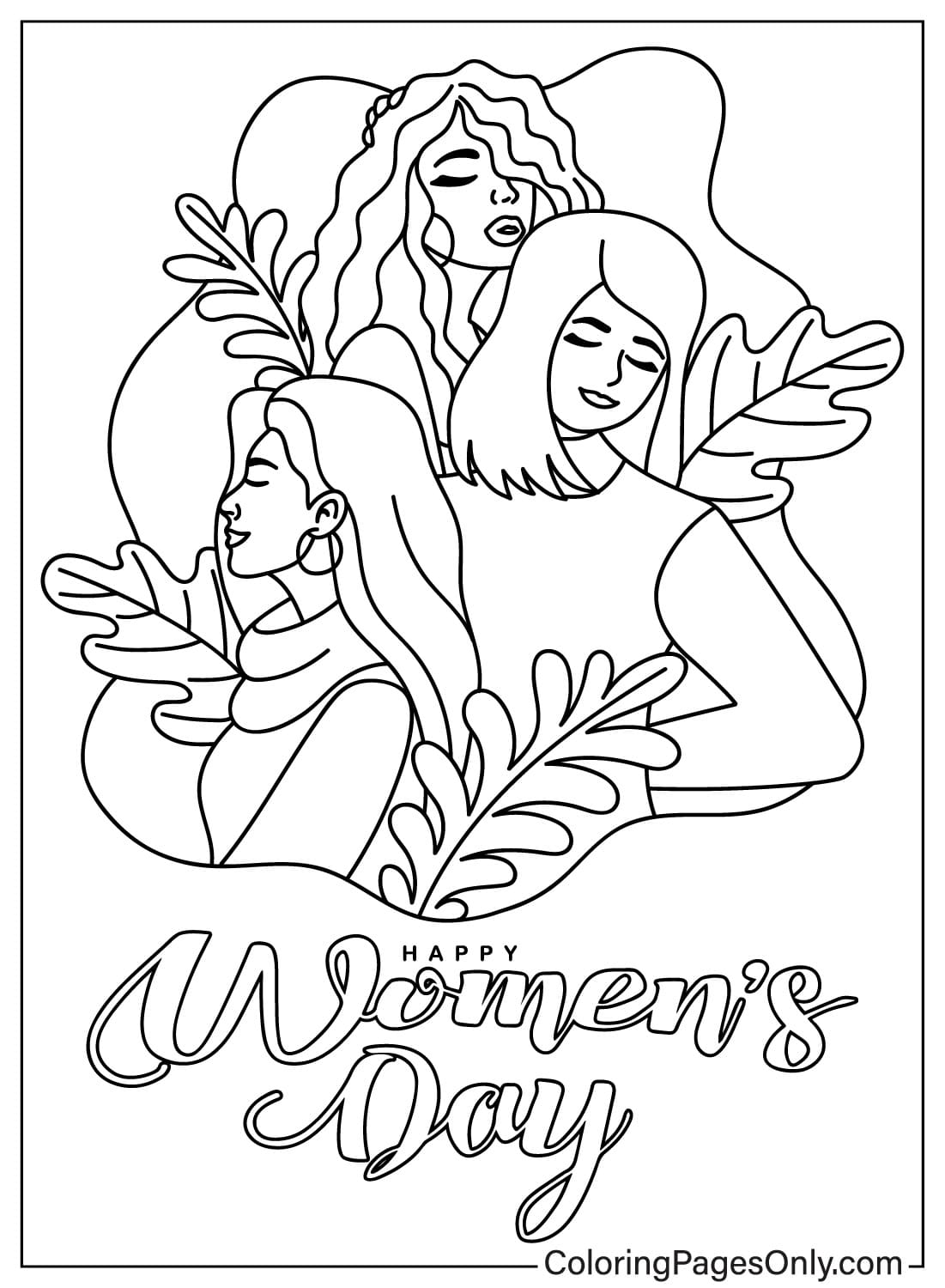Womens Day Coloring Page to Print