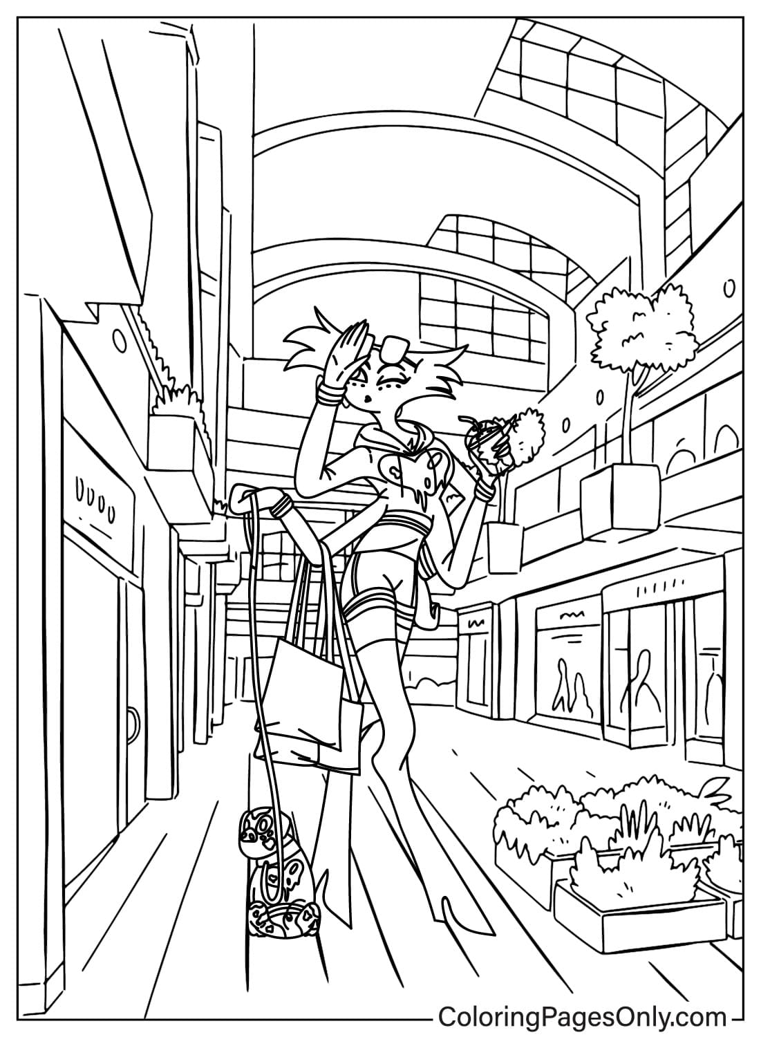 Angel Dust Shopping Coloring Page from Angel Dust