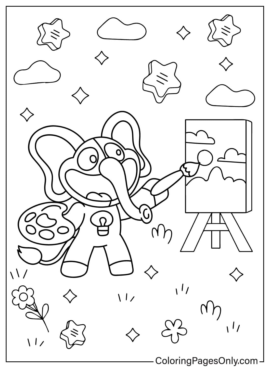 Página para colorir de desenho de Bubba Bubbaphant de Bubba Bubbaphant