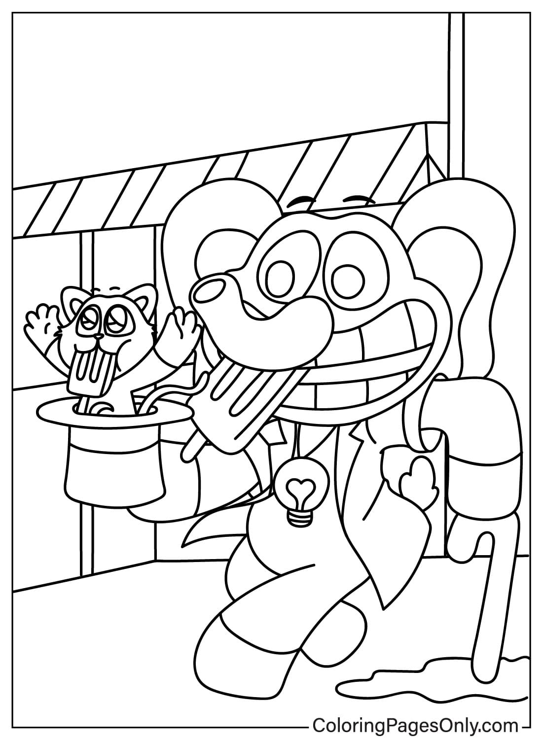 Bubba Bubbaphant and CatNap Coloring Page for Kids from CatNap