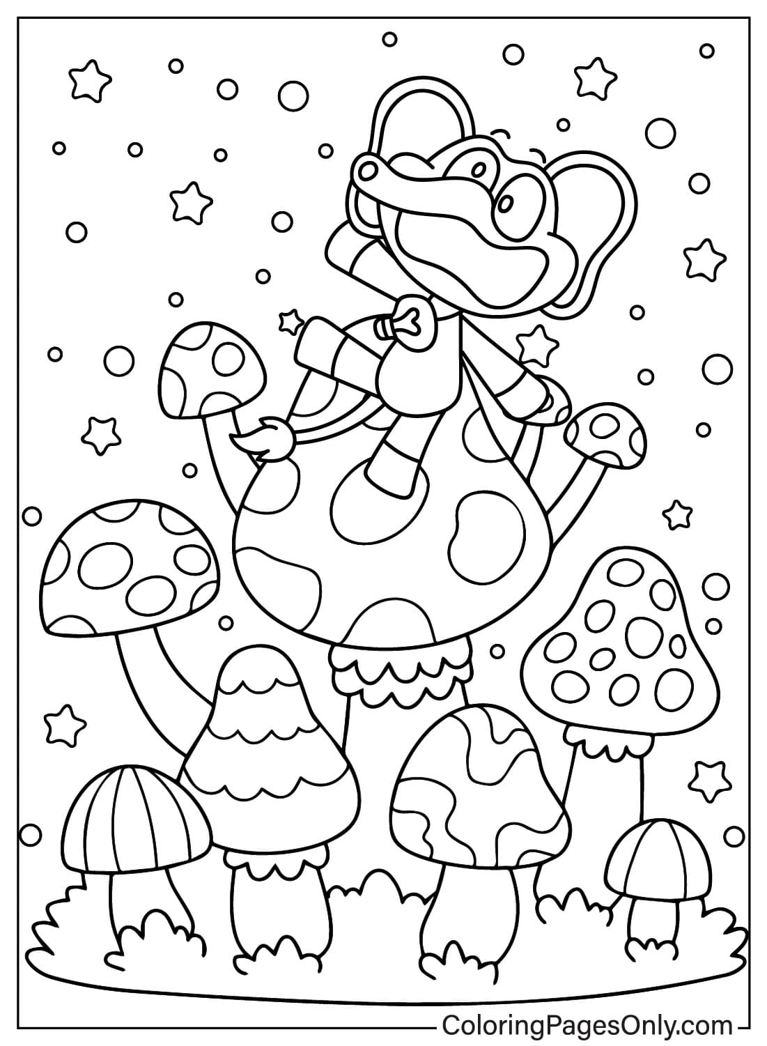 Bubba Bubbaphant and Mushroom Coloring Page from Bubba Bubbaphant