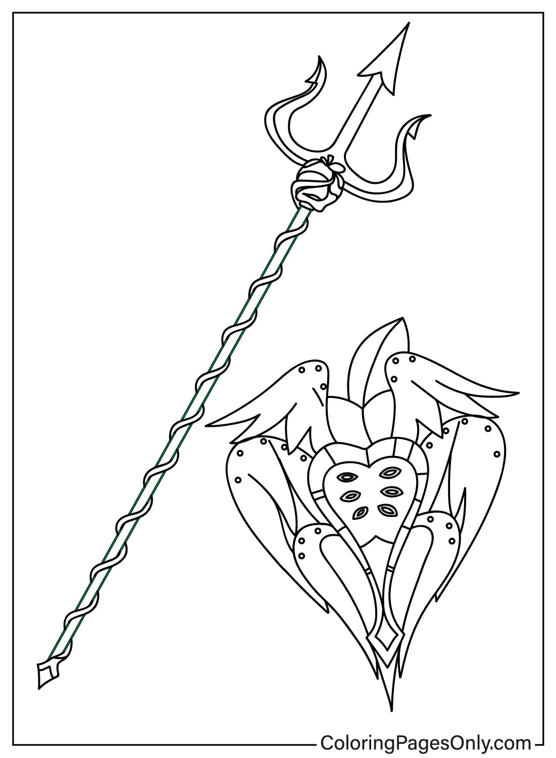 Charlie’s Shield Coloring Pages from Hazbin Hotel
