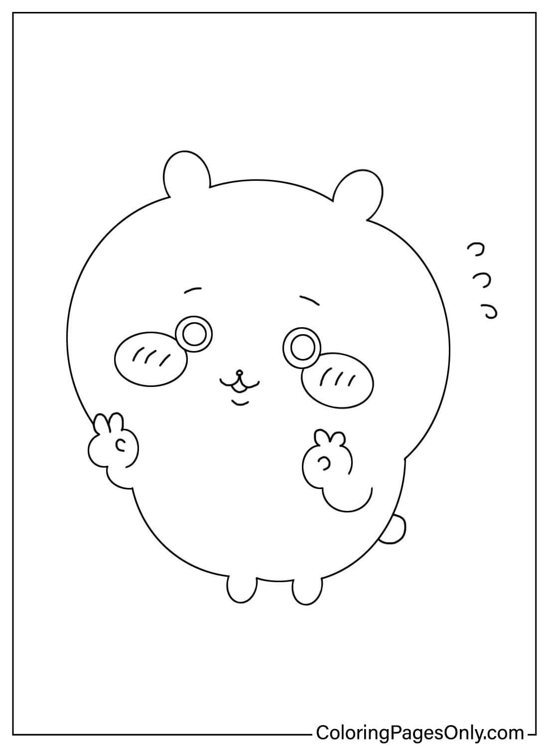 Chiikawa Coloring Page Printable from Anime