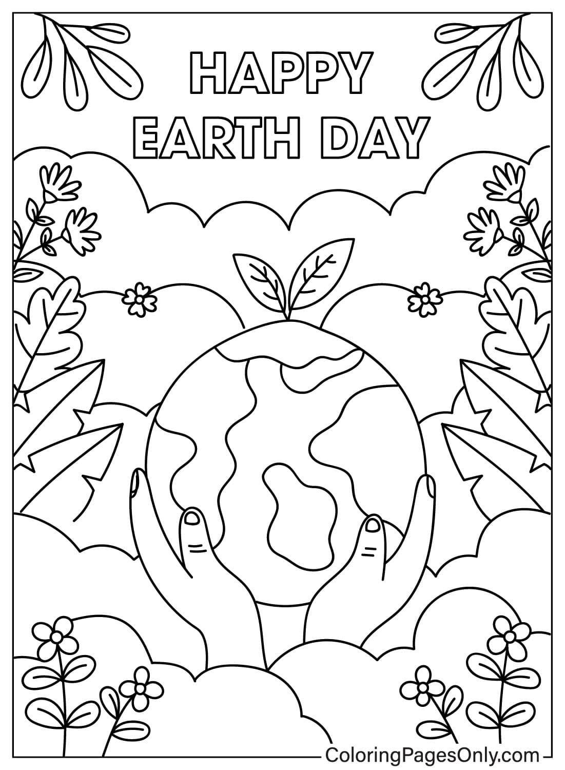صفحة التلوين يوم الأرض من يوم الأرض