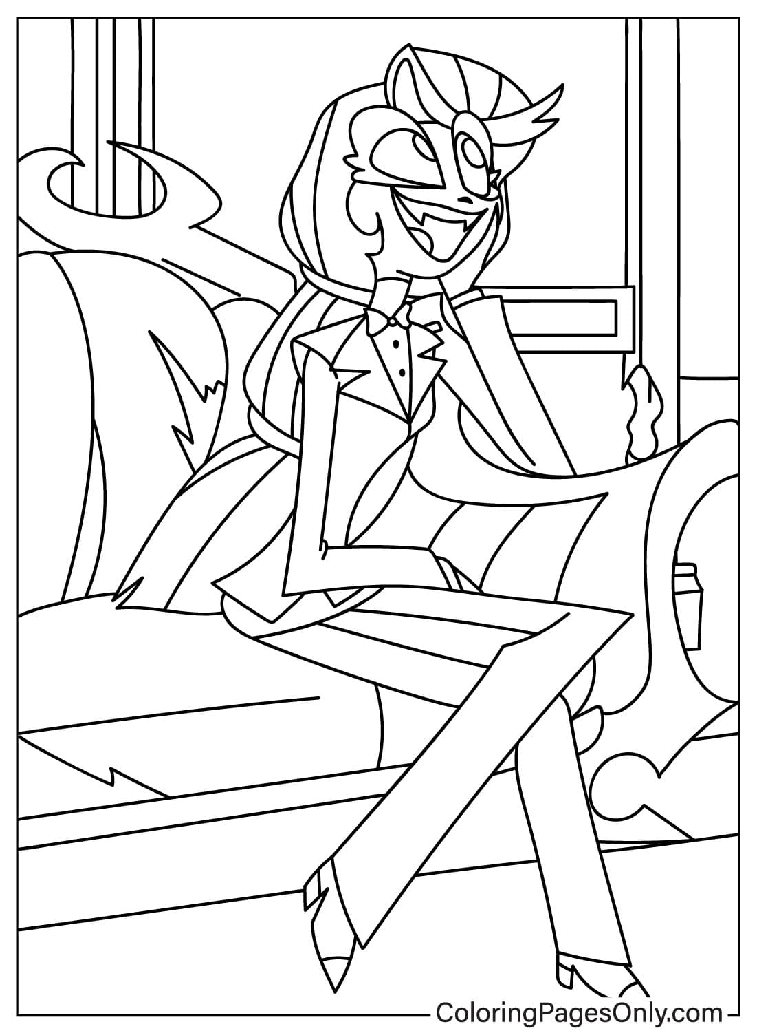 Coloring Page Images Charlie Morningstar from Hazbin Hotel