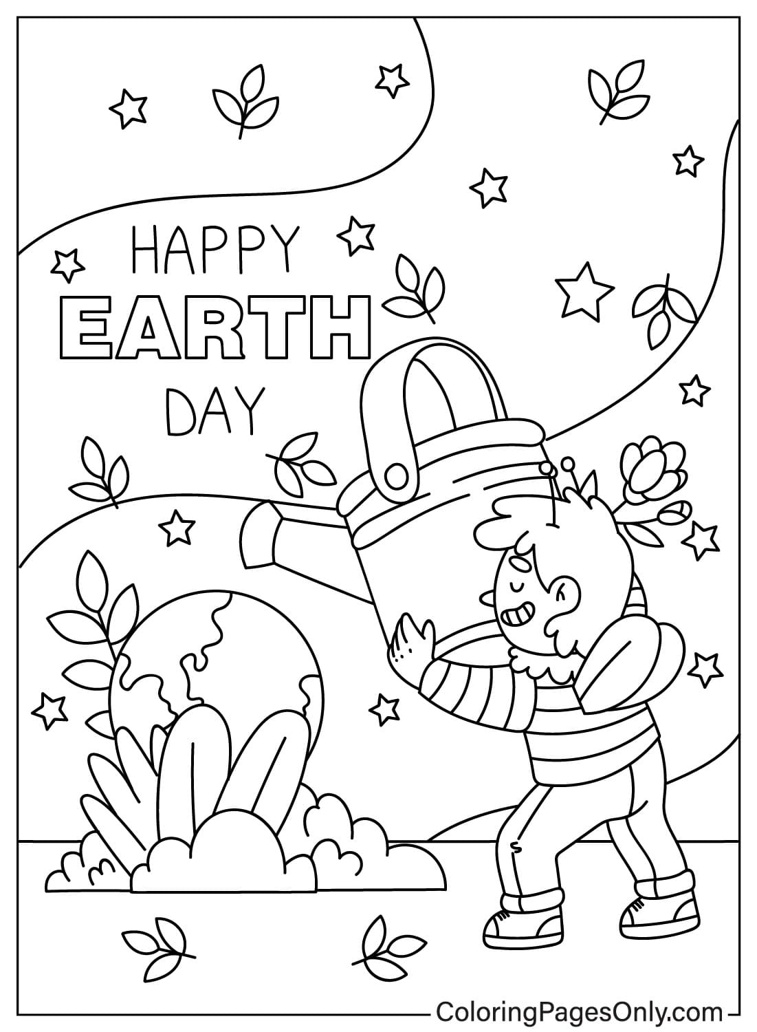 Earth Day Coloring Sheet from Earth Day