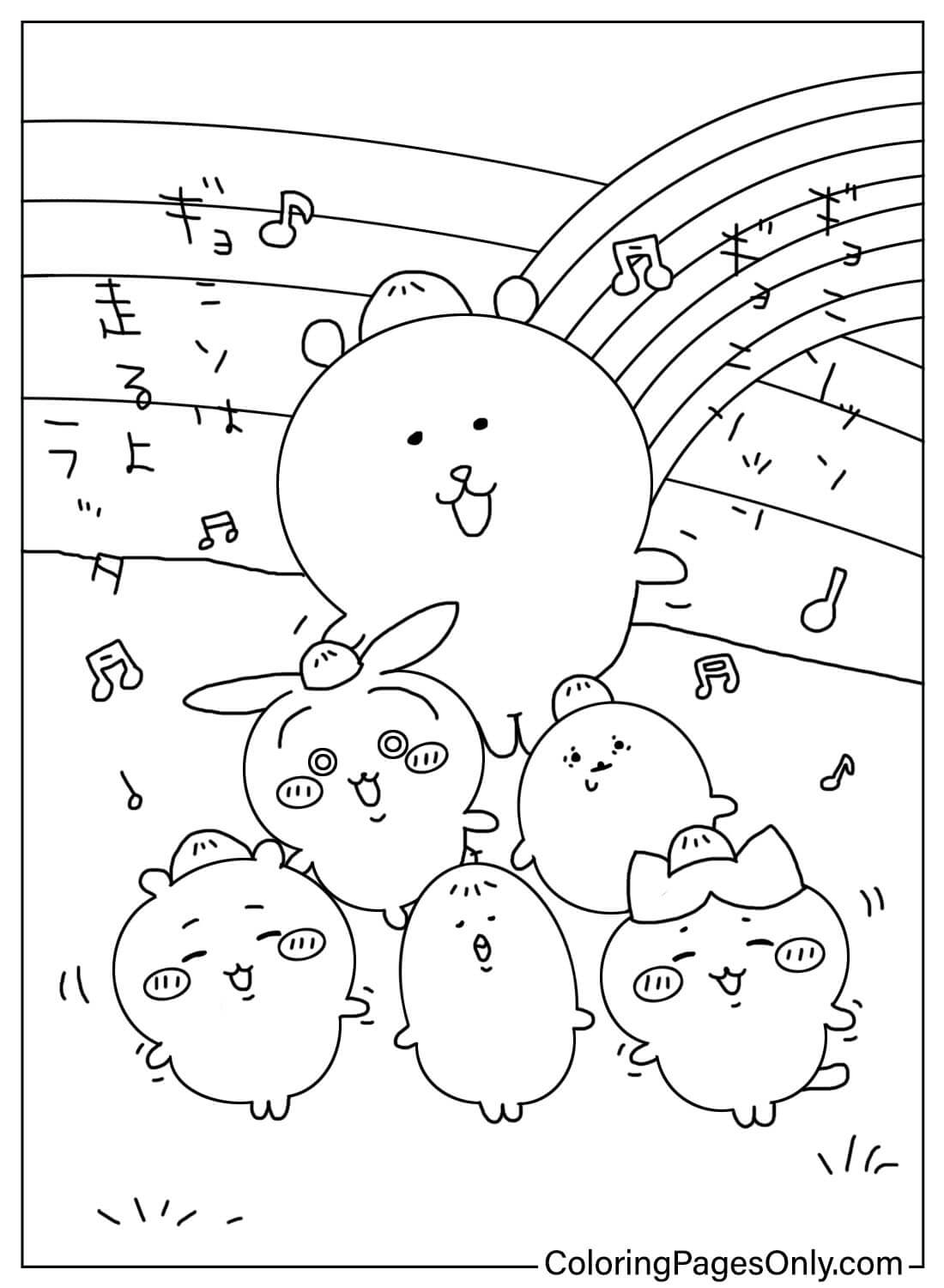 Chiikawa Coloring Page For Kids Coloring Page