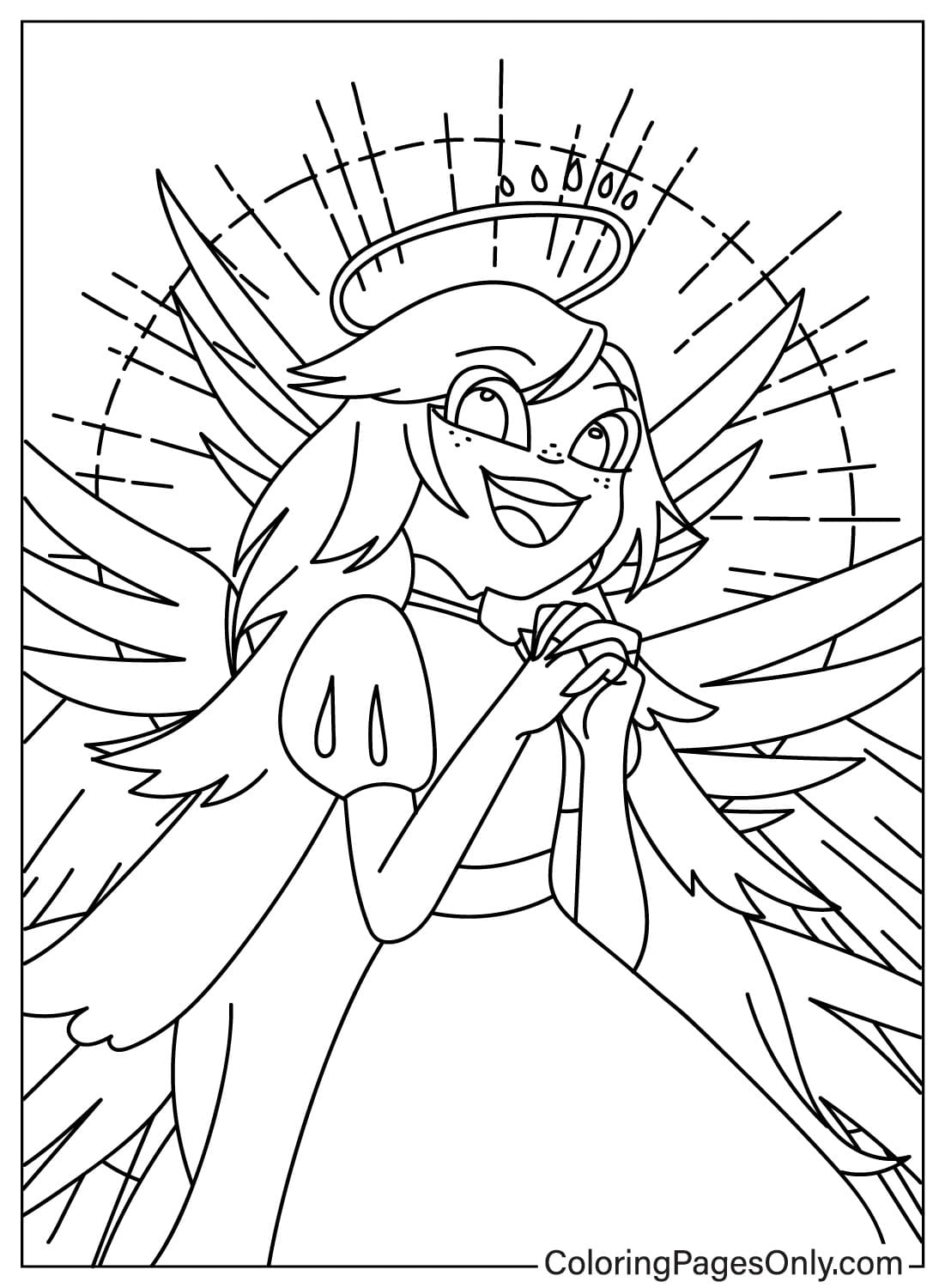 Happy Emily Coloring Page from Emily
