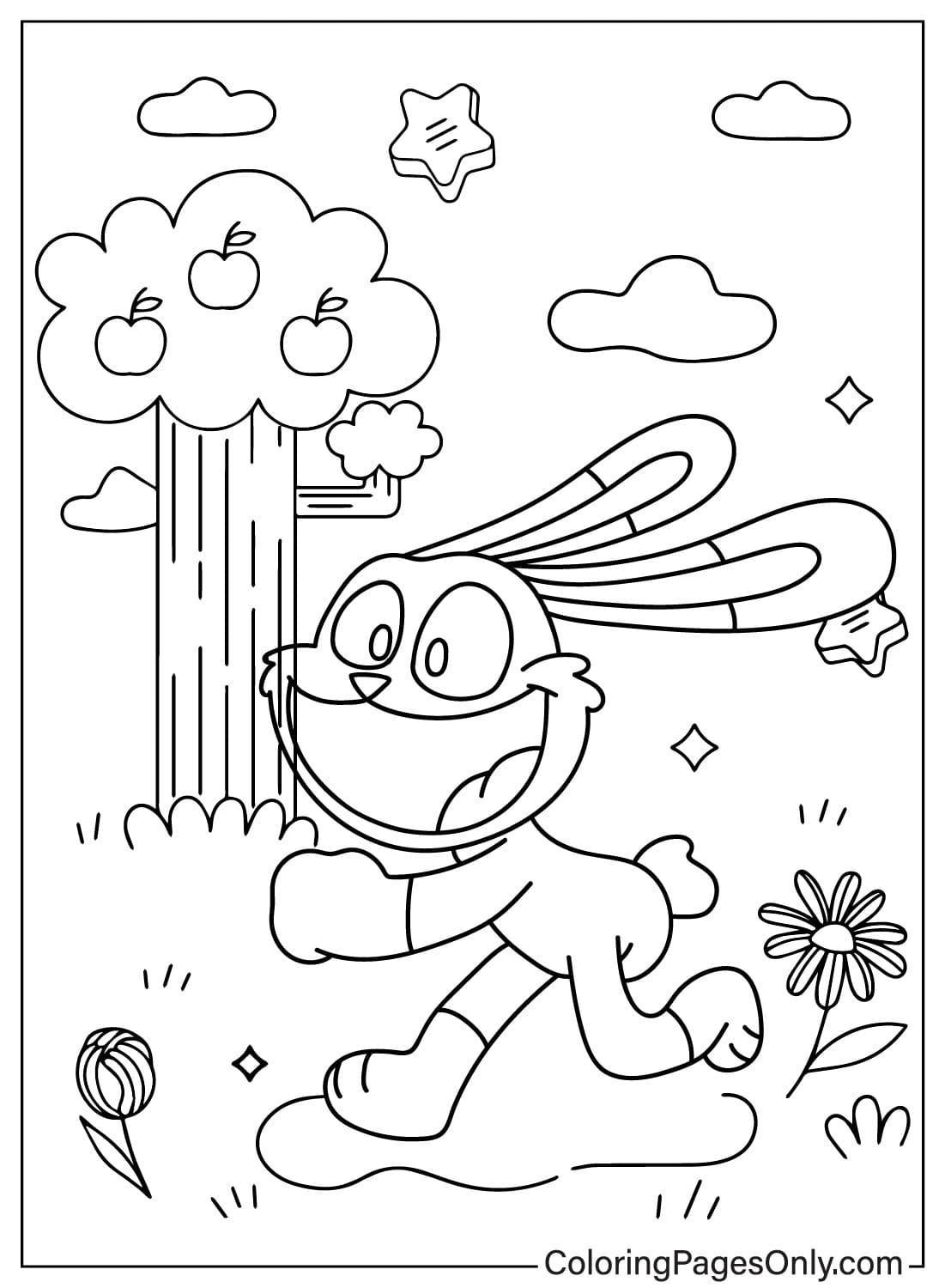 Hoppy Hopscotch 运行着色页来自 Hoppy Hopscotch