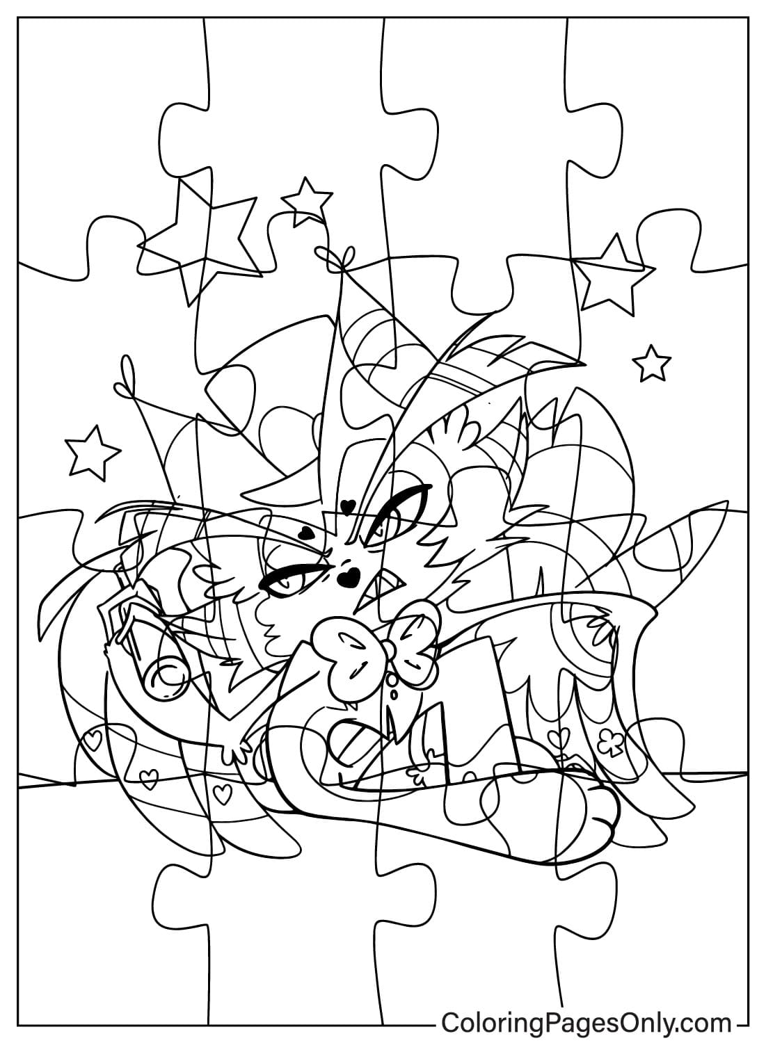 Husk Jigsaw Puzzle Coloring Page from Husk