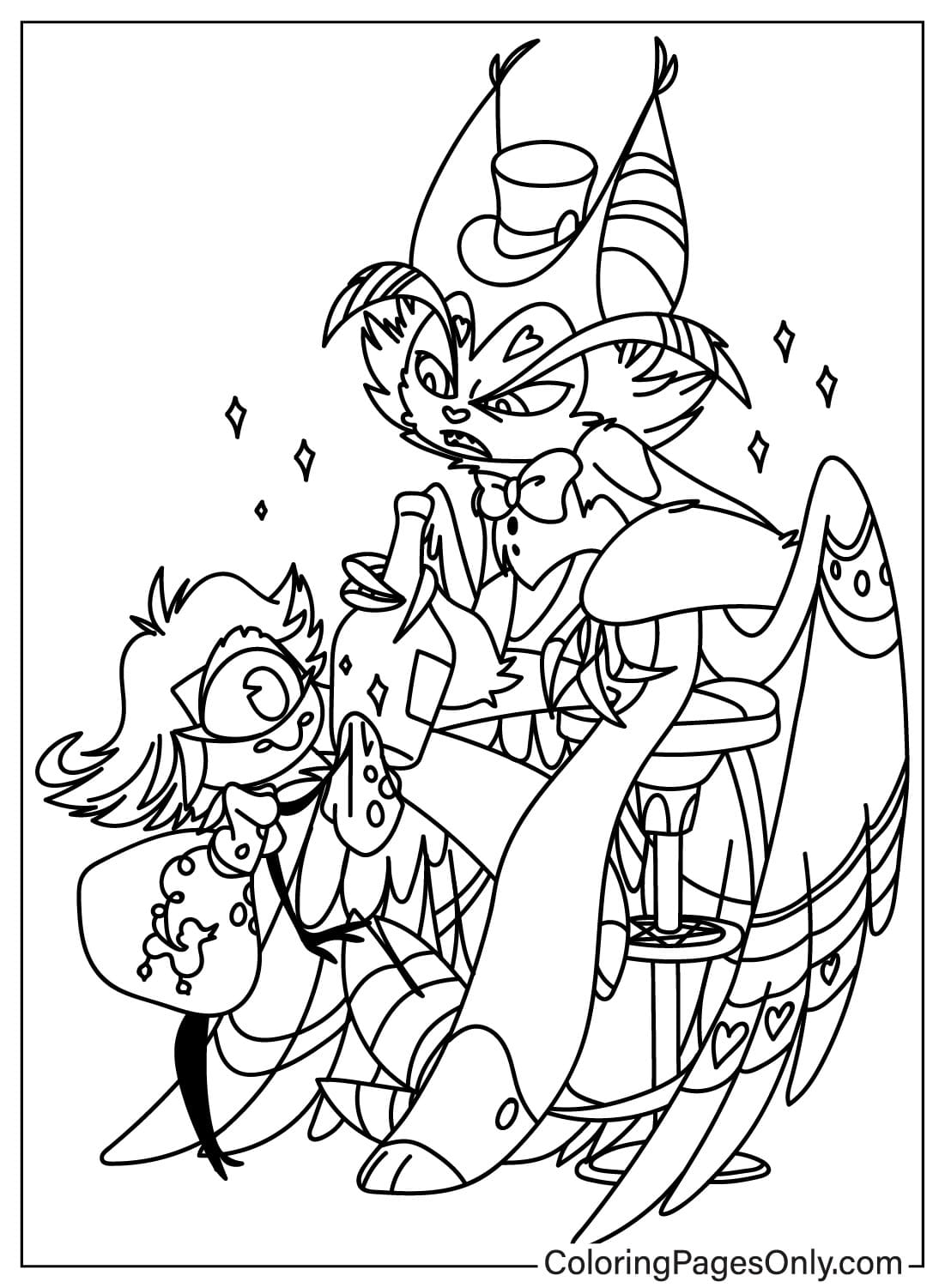 Husk and Niffty Coloring Page from Husk