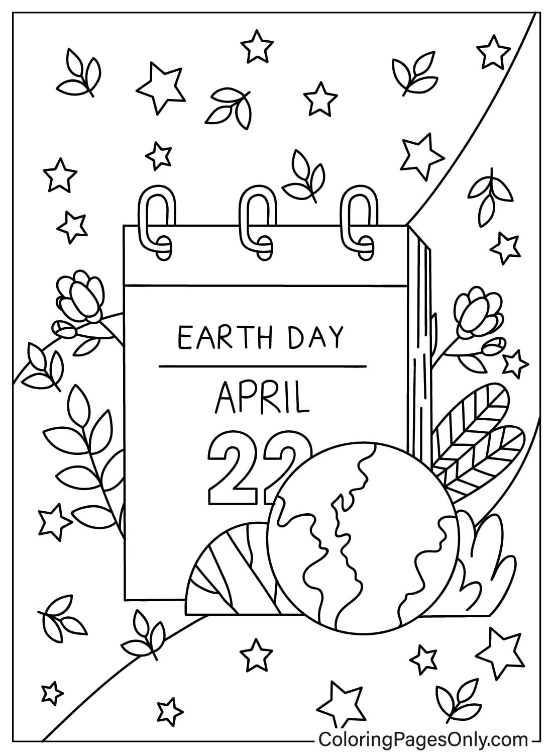 Afbeeldingen Dag van de Aarde kleurplaat van Dag van de Aarde