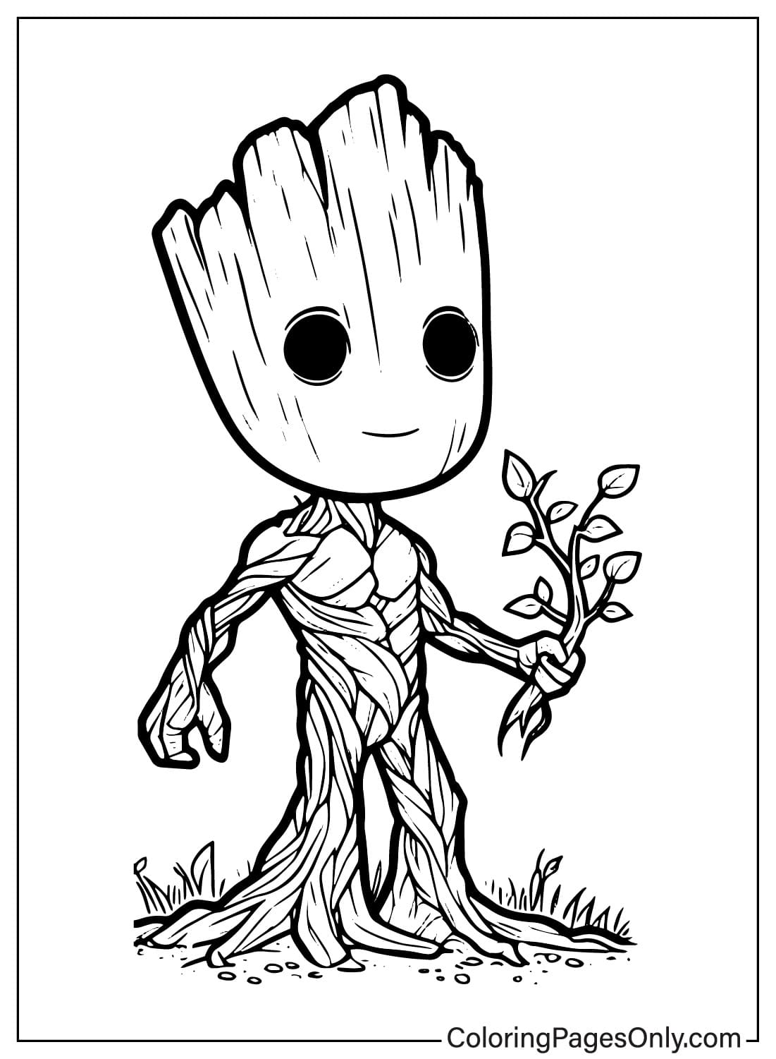 来自 Groot 的图像 Groot 着色页