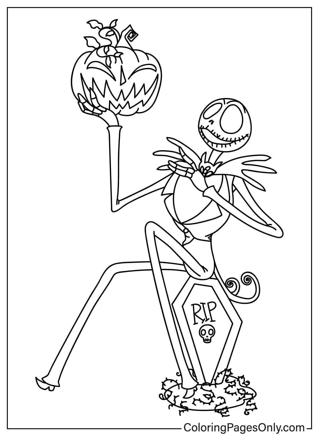 Free Jack Skellington Coloring Pages For Kids Easy Fun Free Coloring Free Jack Skellington Coloring Pages For Kids Easy Fun Free Coloring
