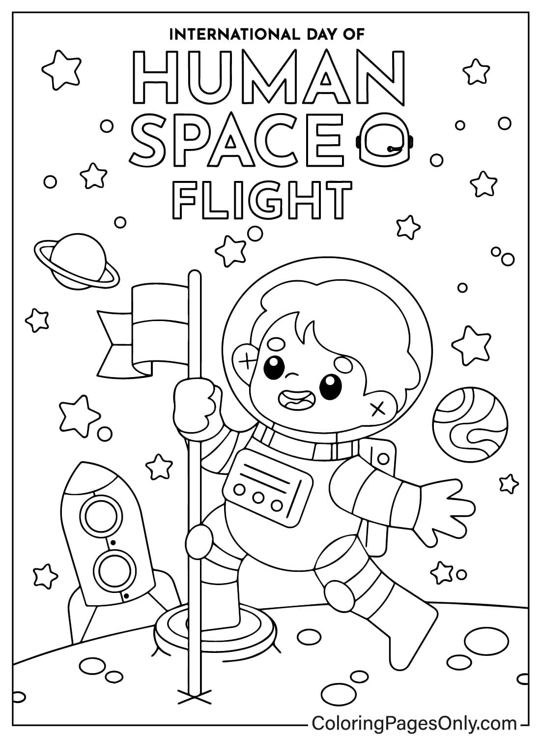 International Day of Human Space Flight Coloring from International Day of Human Space Flight