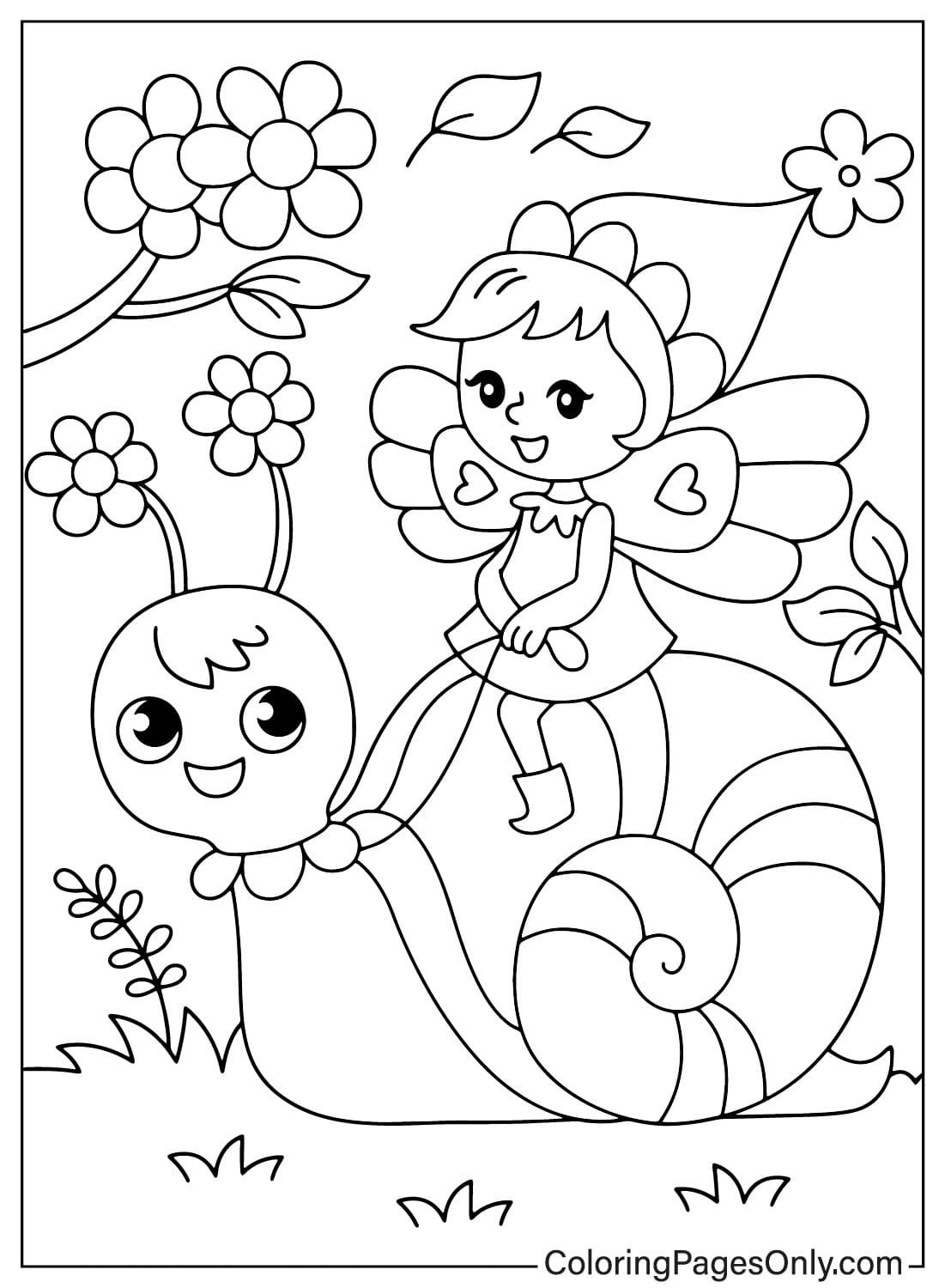 Kawaii First Day of Spring Coloring Page from First Day of Spring