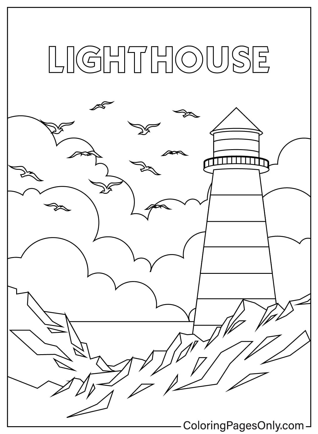 Livre de coloriage de phare de Lighthouse