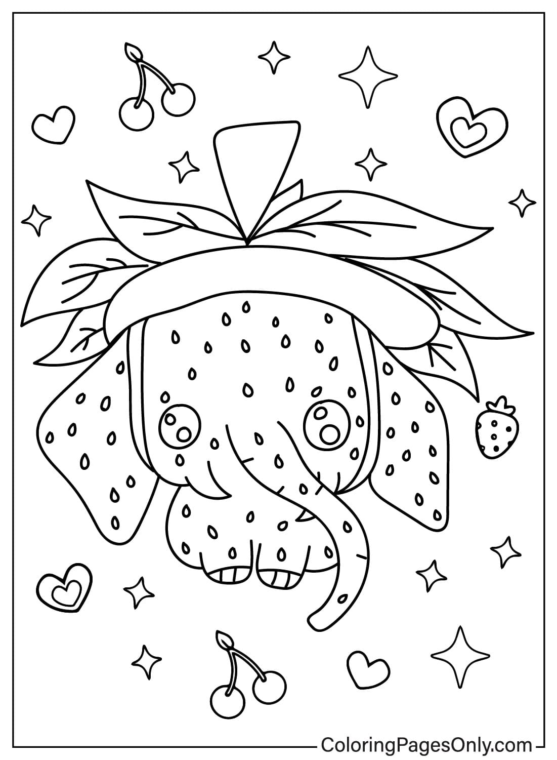 Meme Strawberry Elephant Coloring Page Coloring Page