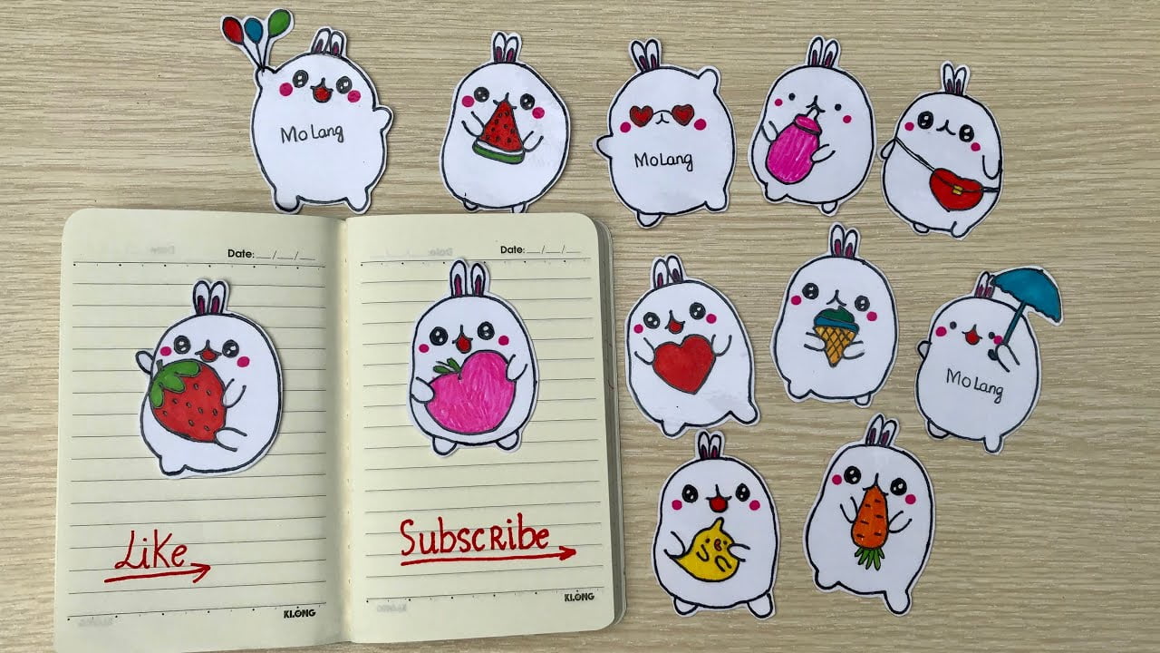 Molang coloring pages craft 2