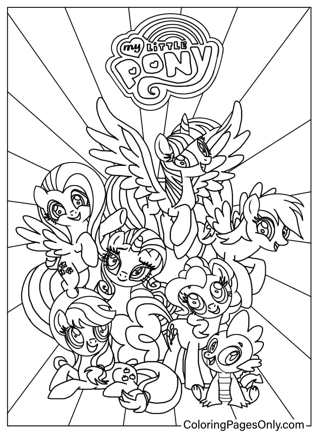 Pagina da colorare per bambini My Little Pony di Starlight Glimmer