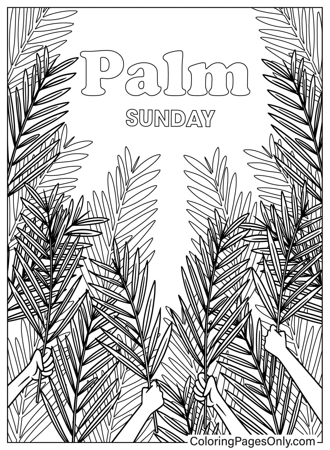 Palmzondag Kleurboek van Palmzondag