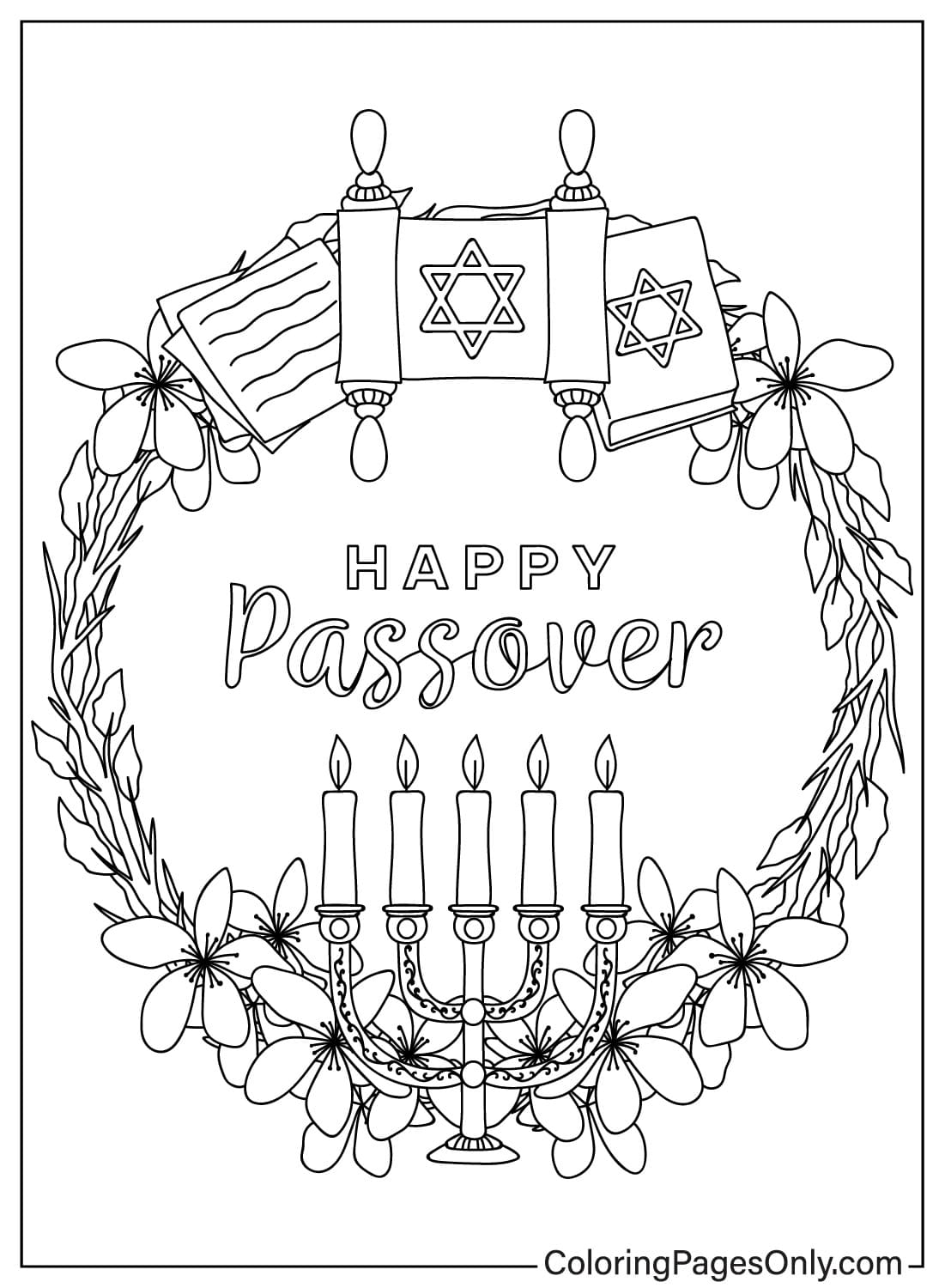 Passover Coloring Sheet from Passover
