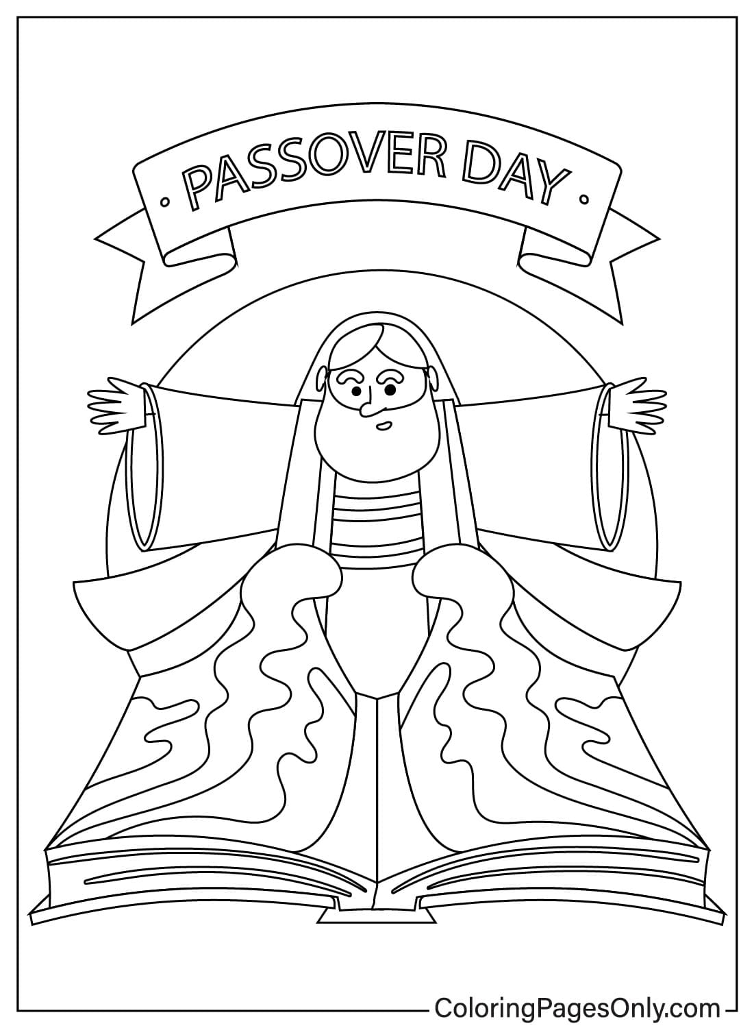 Página para colorir do dia de Páscoa de Páscoa