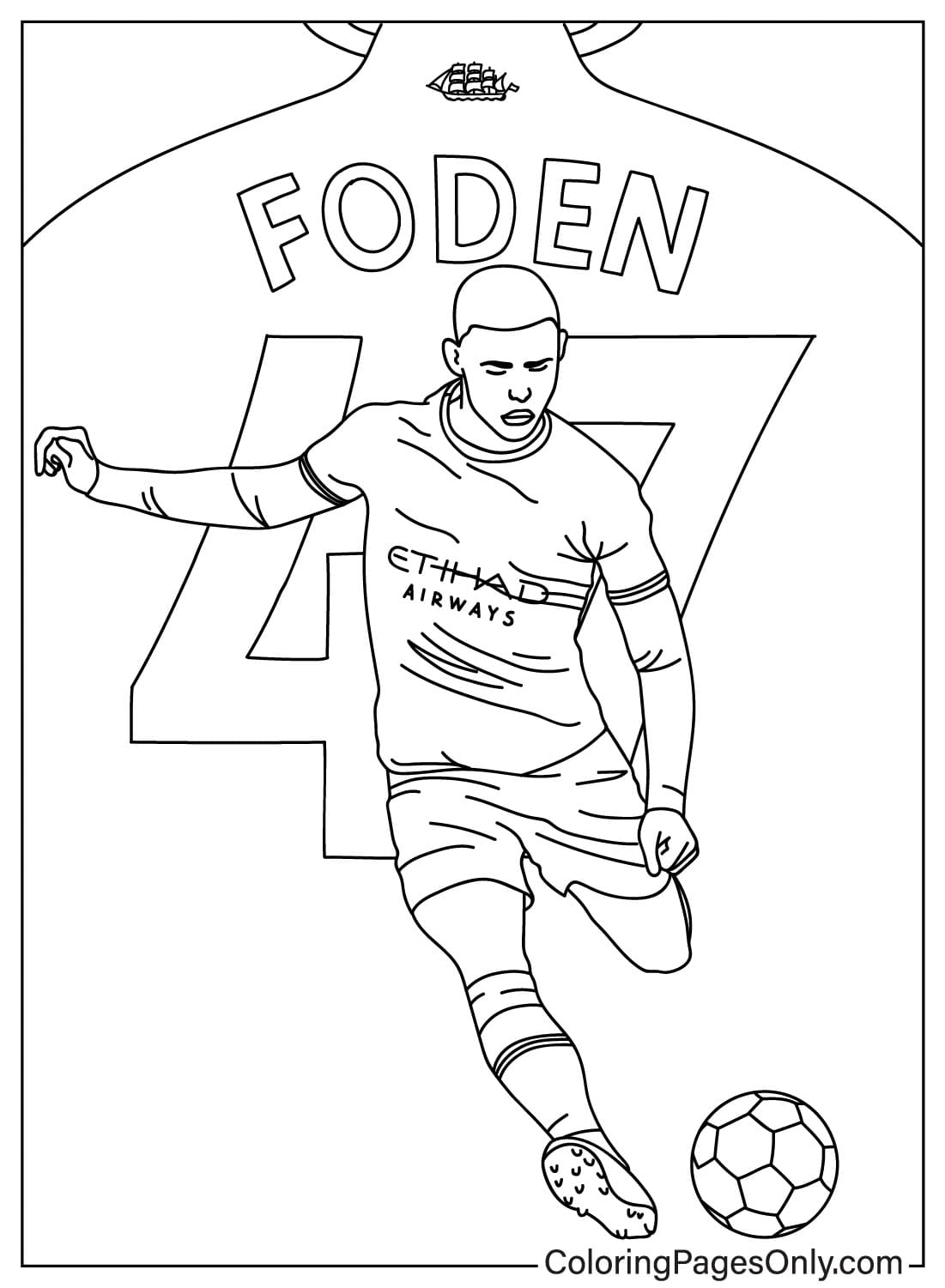 Libro para colorear de Phil Foden de Phil Foden