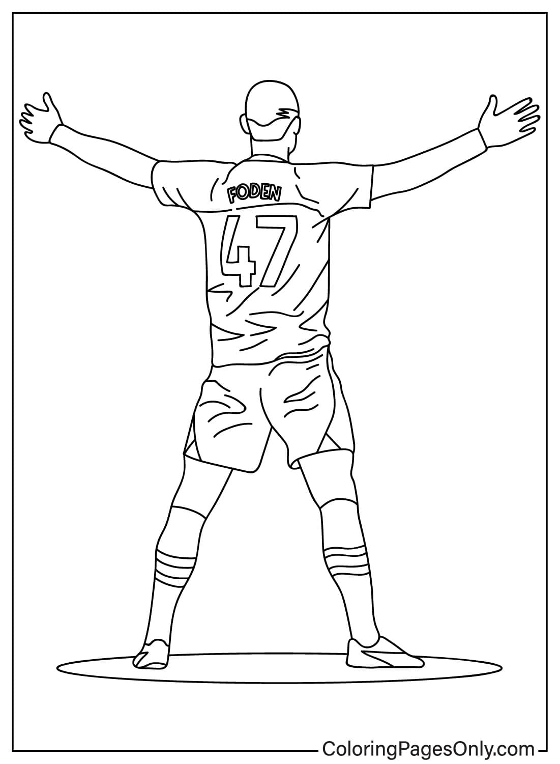 Phil Foden Coloring Page Free from Phil Foden