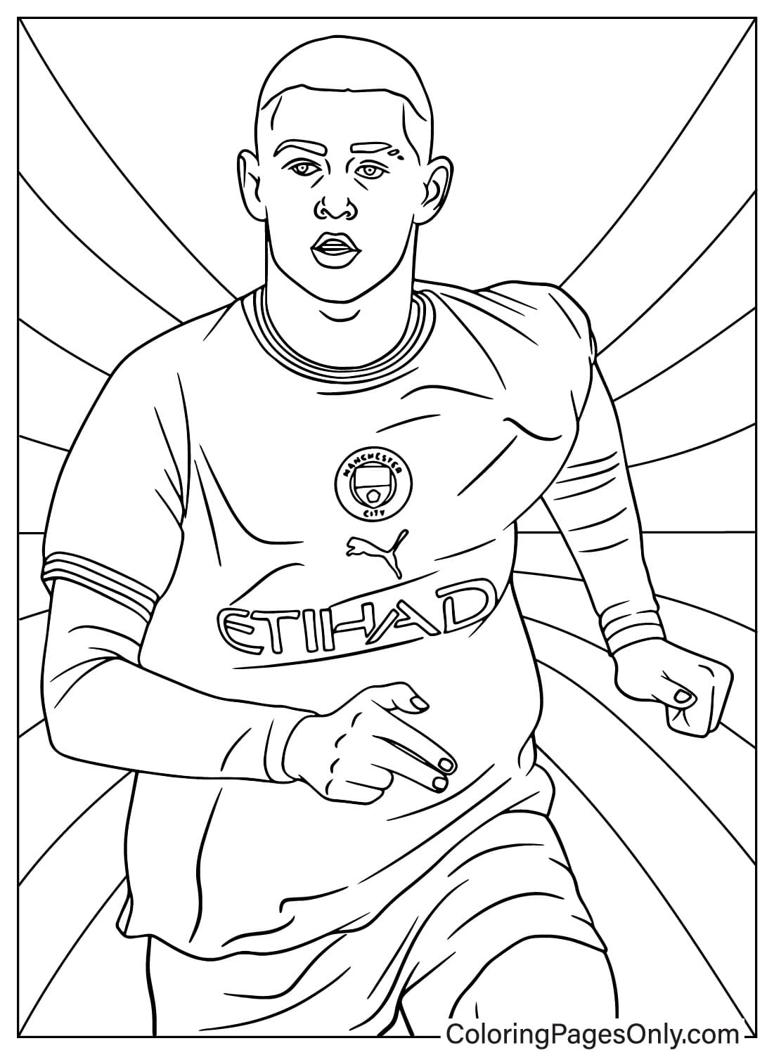 Phil Foden Coloring Page JPG from Phil Foden