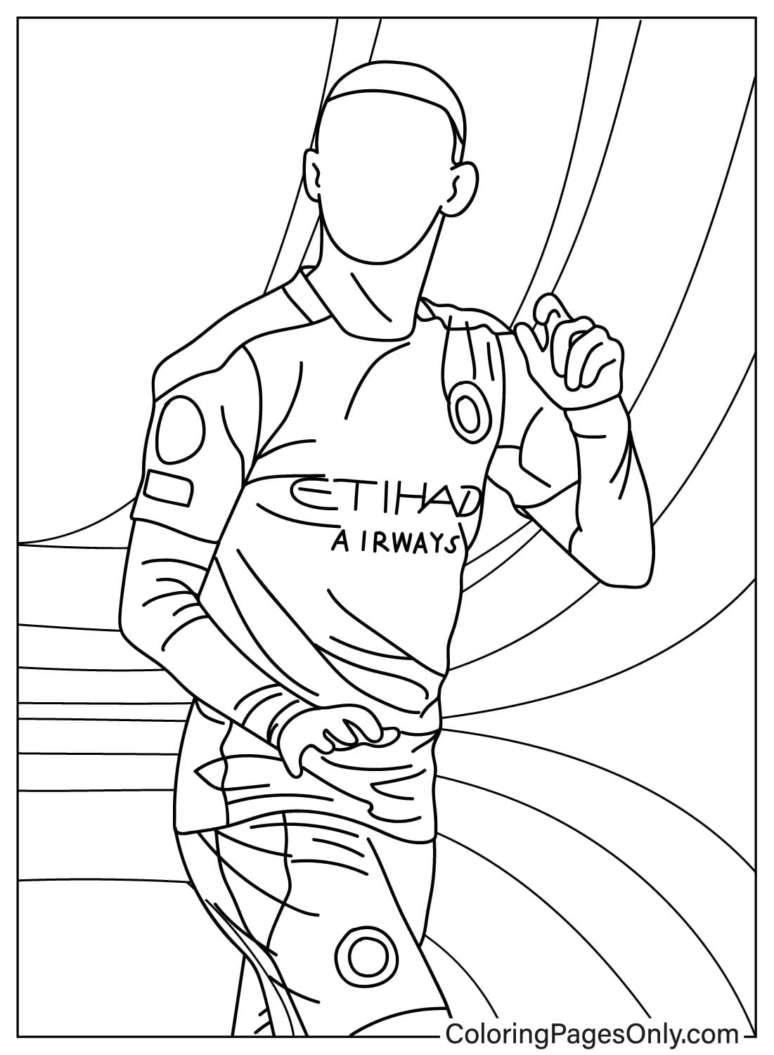 Página para colorear de Phil Foden para imprimir de Phil Foden