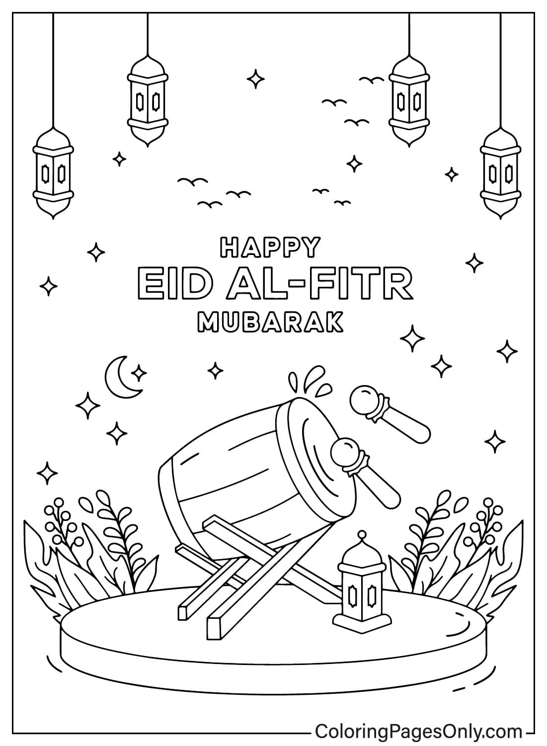 Afbeeldingen Eid Al-Fitr kleurplaat van Eid Al-Fitr