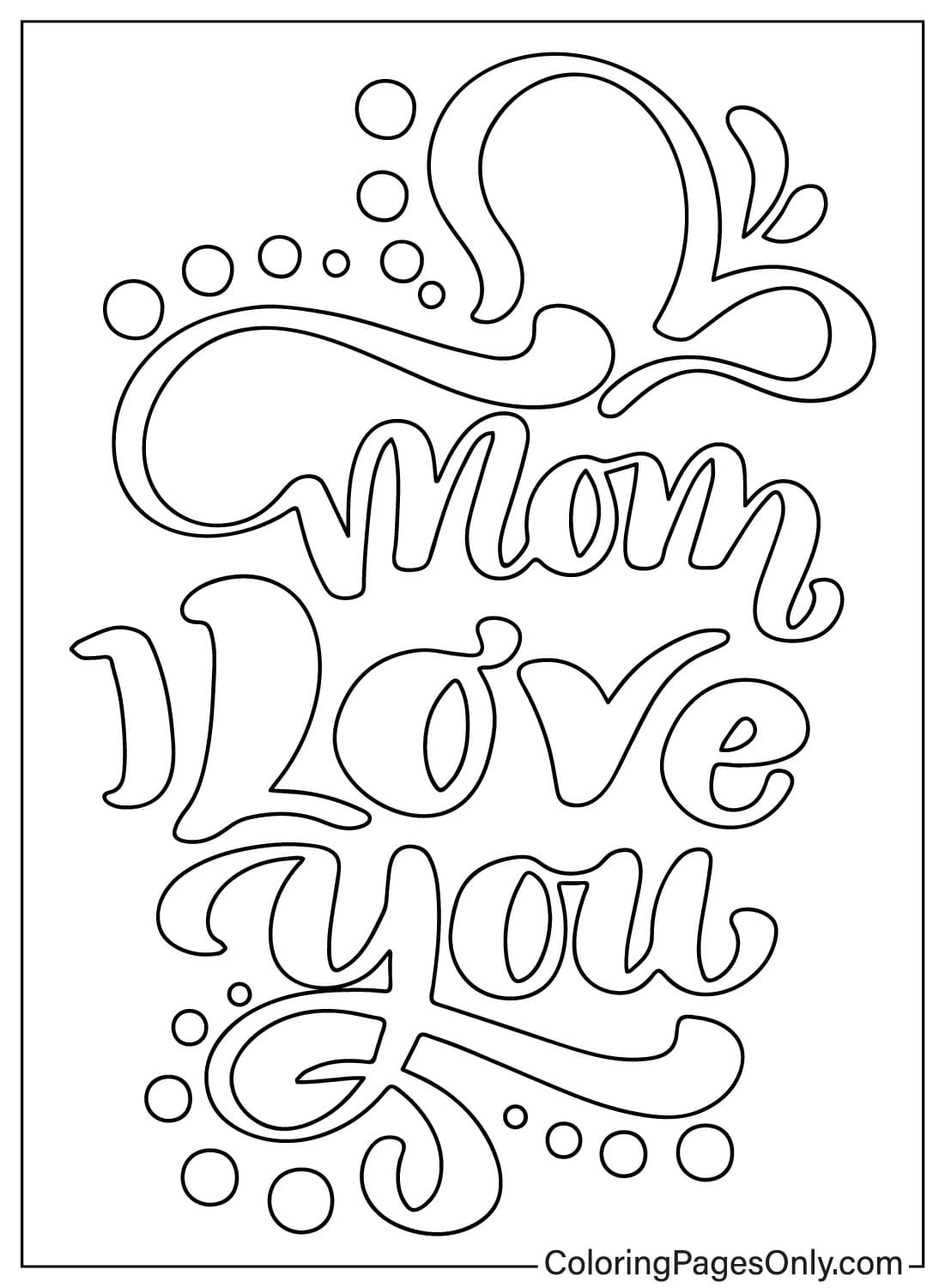 Bilder zum Ausmalen „Ich liebe Mama“ von „Ich liebe Mama“.