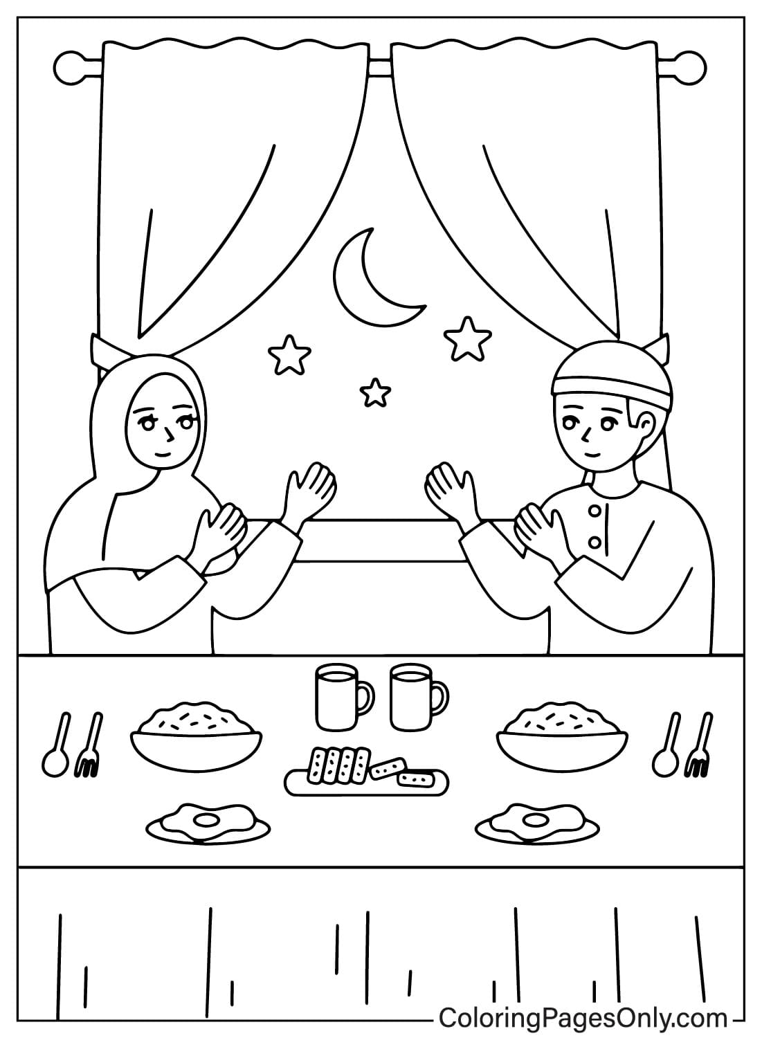 Pictures Ramadan Coloring Page from Ramadan