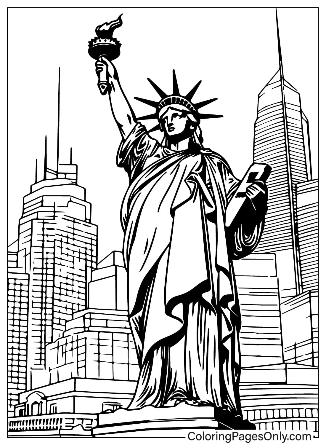 Imágenes Estatua de la Libertad para colorear de Estatua de la Libertad