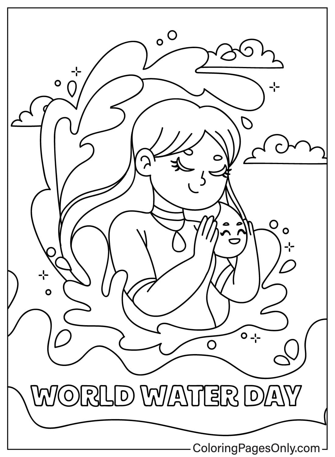 Imágenes Página para colorear del Día Mundial del Agua del Día Mundial del Agua