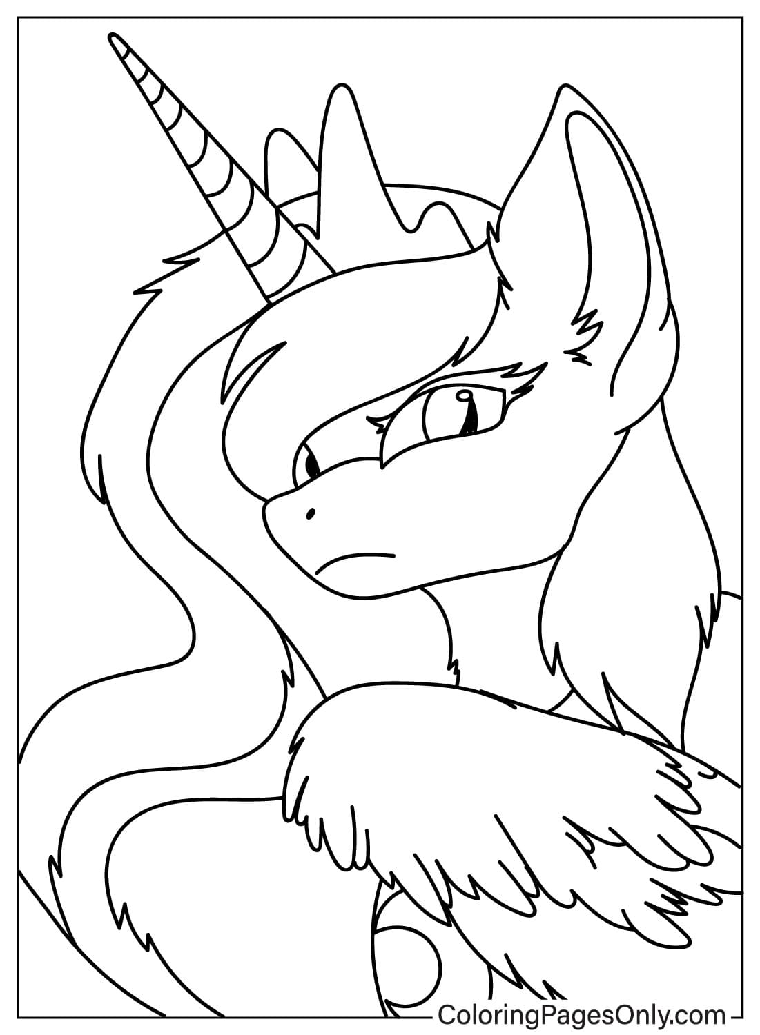 Princess Luna Coloring Page from My Little Pony