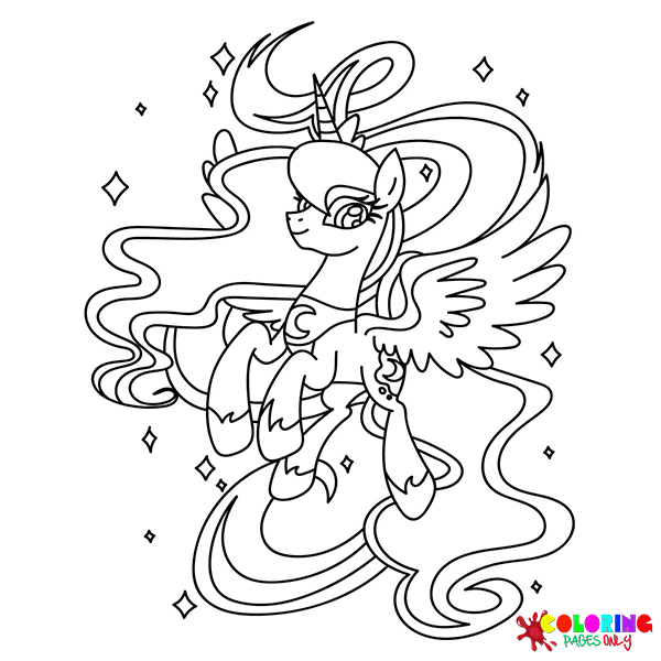 Princesa Luna para colorir