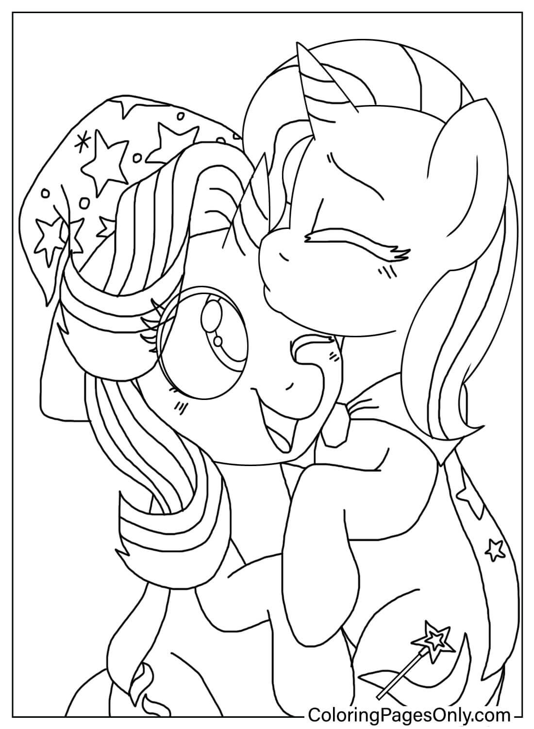 Starlight Glimmer With Trixie Coloring Pages from Starlight Glimmer